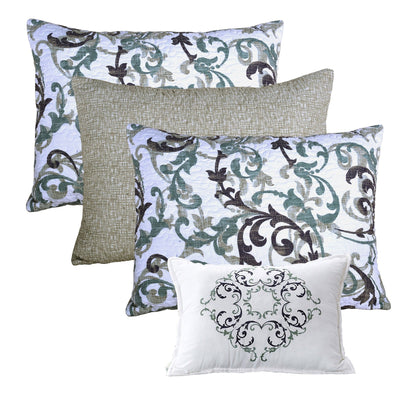 Ensemble couvre-lit Serenta 6 pièces en coton mélangé - 75 x 39