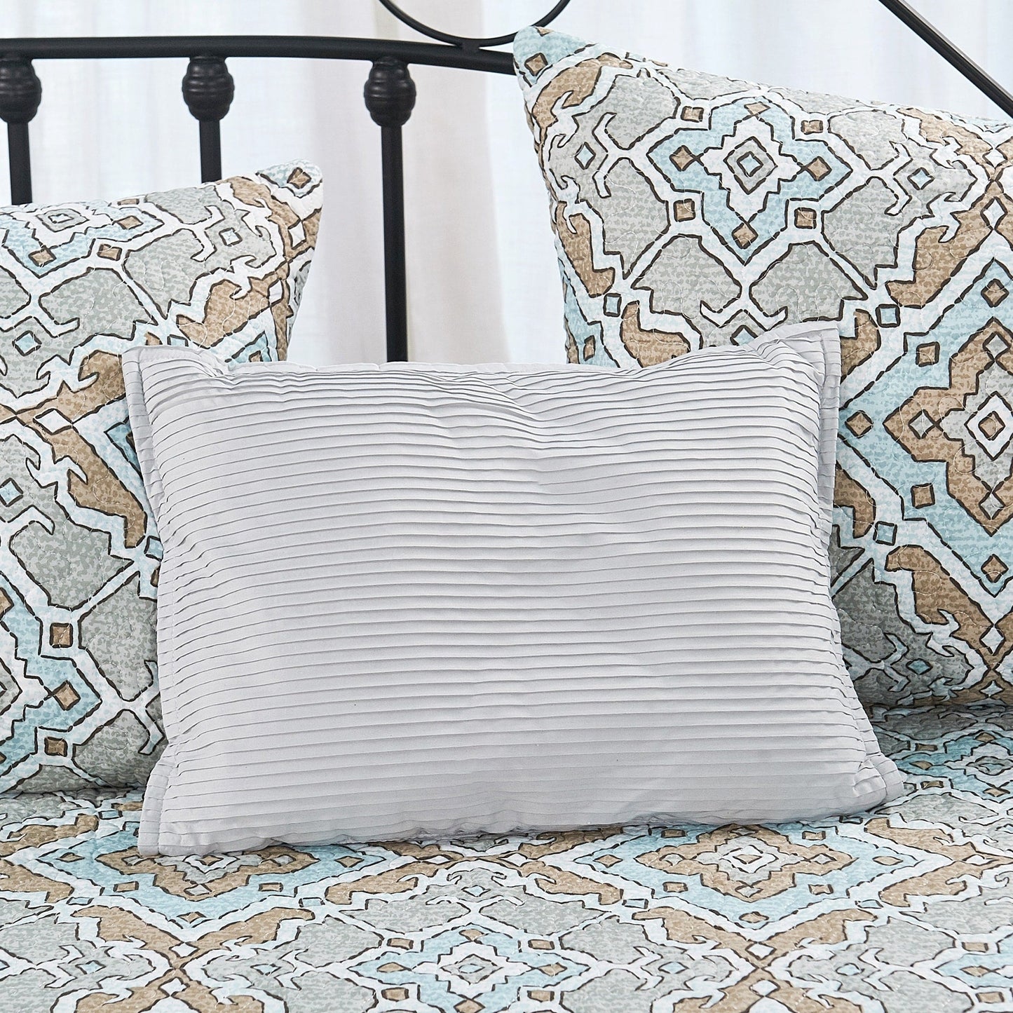 Ensemble couvre-lit Serenta 6 pièces en coton mélangé - 75 x 39