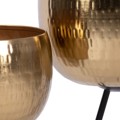 Sagebrook Home Lot de 2 jardinières robustes en fer sur supports modernes - Transformez votre espace de vie en oasis