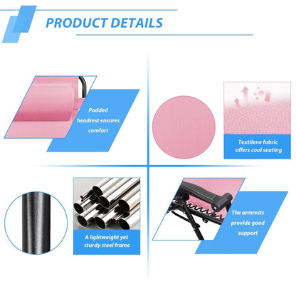 Lot de 2 chaises longues de jardin Homall Patio Zero Gravity avec coussins