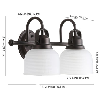 Applique murale LED Shirley en métal et verre, par JONATHAN Y