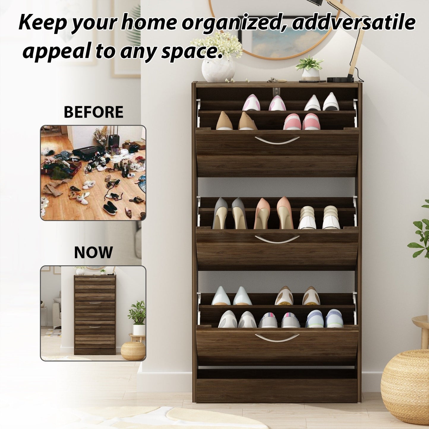 Meuble de rangement à chaussures moderne pour entrée et couloir