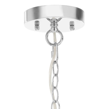 Pendentif en verre et cristal à facettes en forme d'orchidée argentée, à brancher ou à accrocher