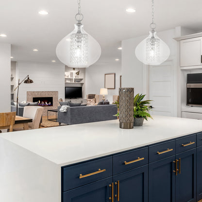 Pendentif en verre et cristal à facettes en forme d'orchidée argentée, à brancher ou à accrocher