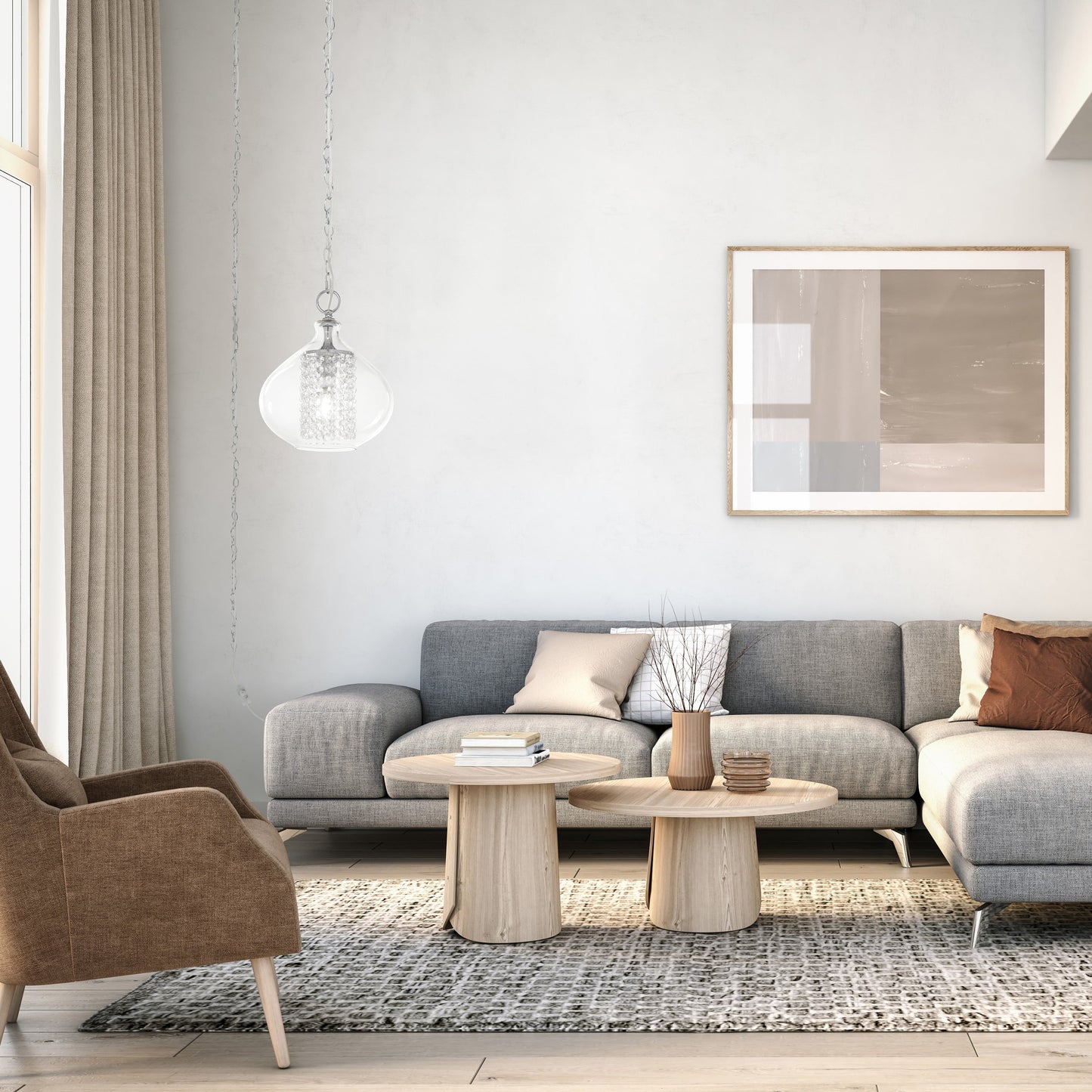 Pendentif en verre et cristal à facettes en forme d'orchidée argentée, à brancher ou à accrocher