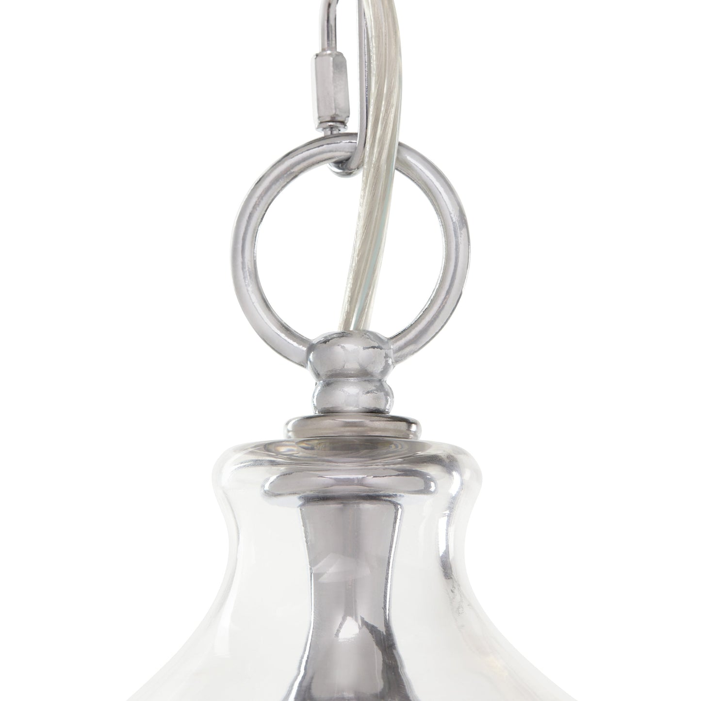 Pendentif en verre et cristal à facettes en forme d'orchidée argentée, à brancher ou à accrocher