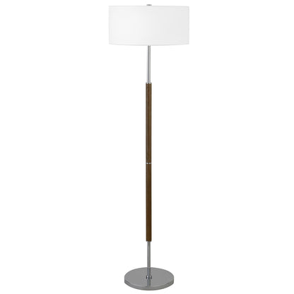 Lampadaire Simone à 2 lumières avec abat-jour en tissu