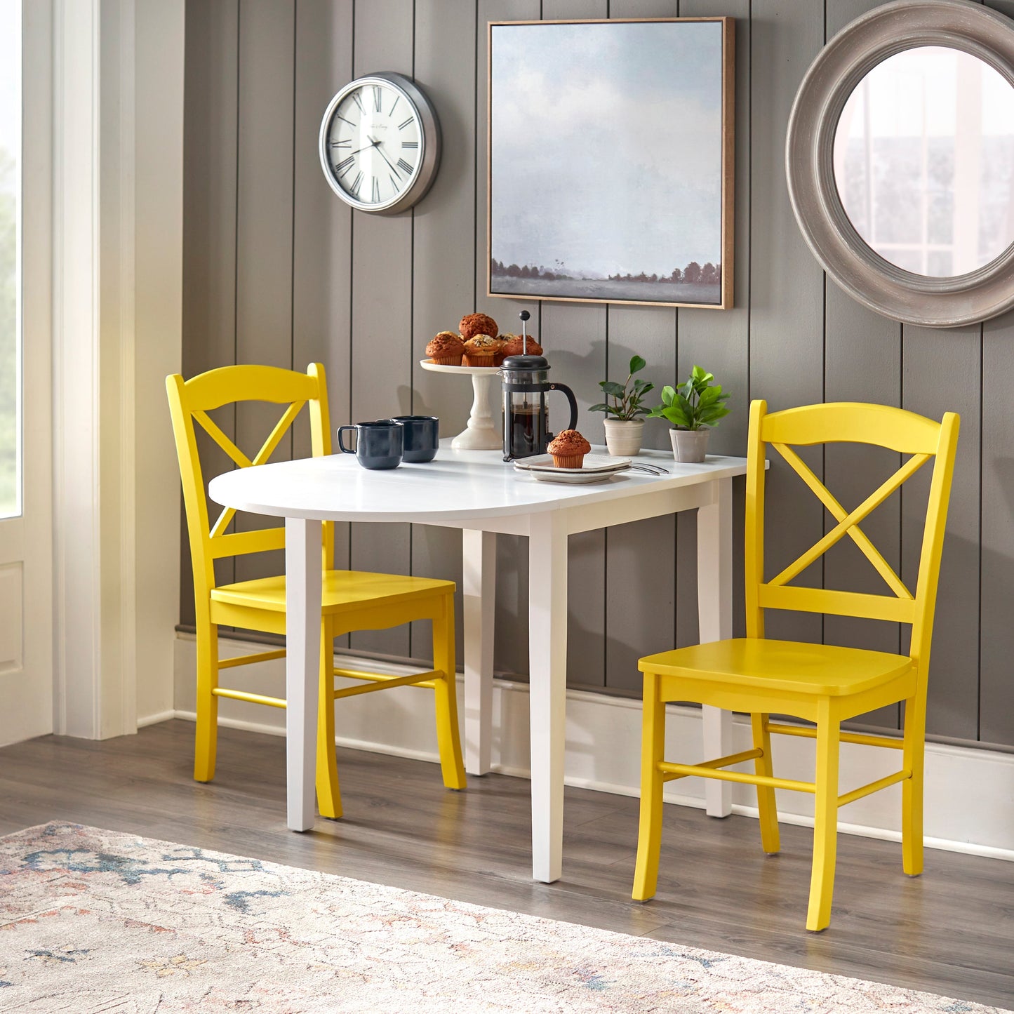 Chaises de salle à manger de style cottage de style simple (lot de 2)