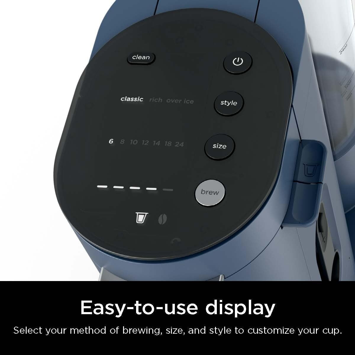 Cafetière à portion individuelle, compatible K-Cup, réservoir de 1,6 l, 6 à 68 cl, option café glacé