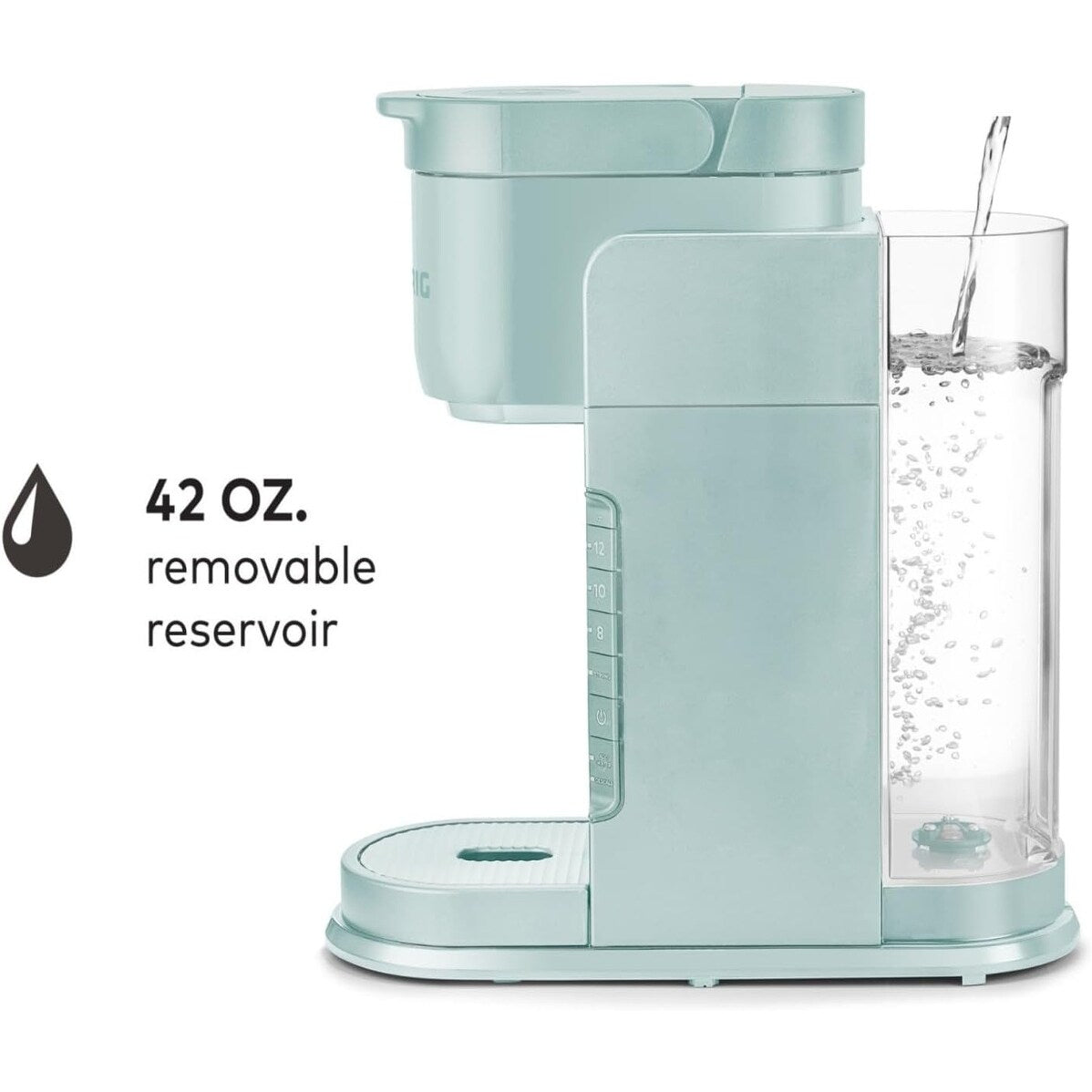 Cafetière K-Cup à dose unique, 3 tailles d'infusion, infusion forte, réservoir de 1,27 kg, menthe