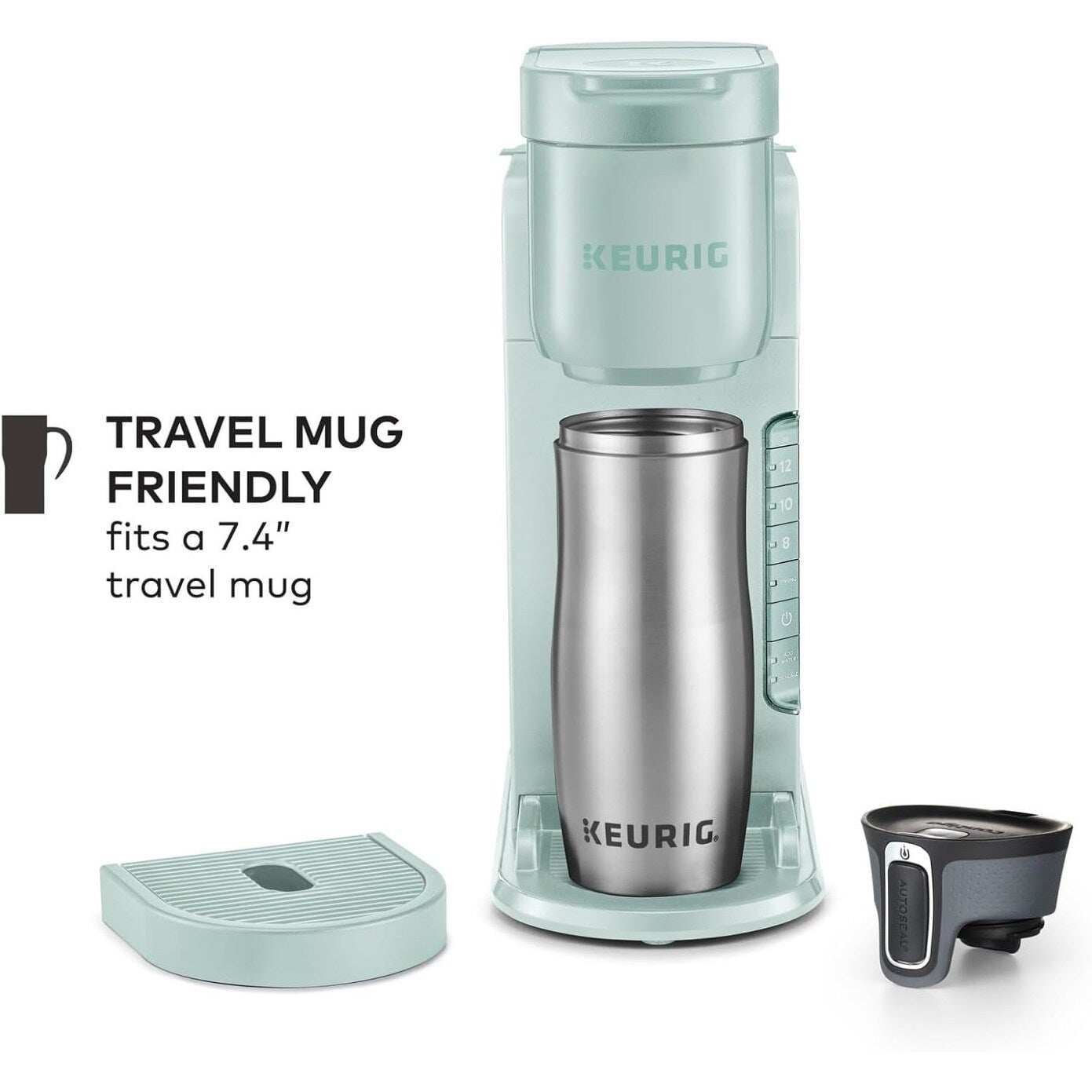 Cafetière K-Cup à dose unique, 3 tailles d'infusion, infusion forte, réservoir de 1,27 kg, menthe