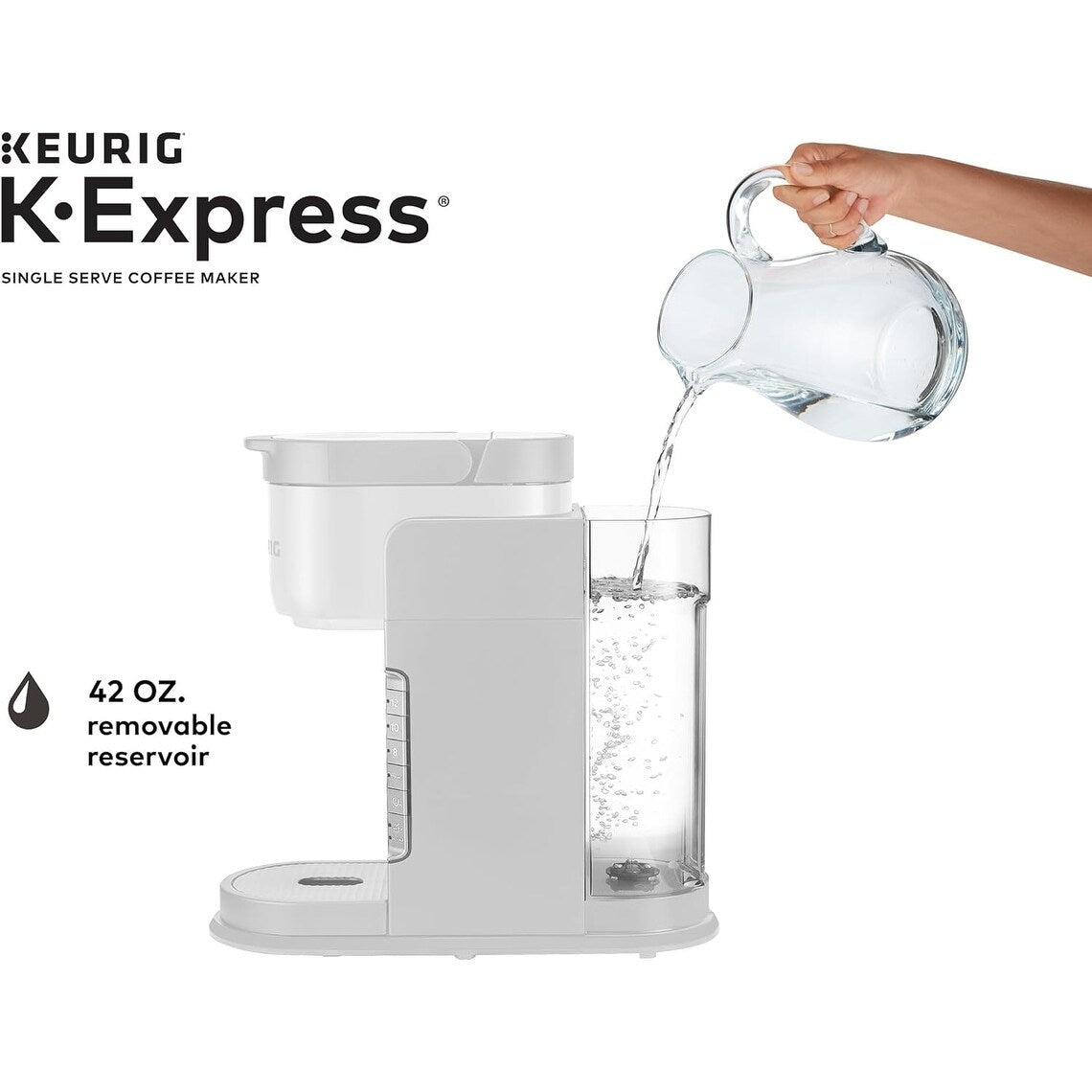 Cafetière K-Cup à dose unique, 3 tailles d'infusion, infusion forte, réservoir de 1,27 kg, pierre chaude