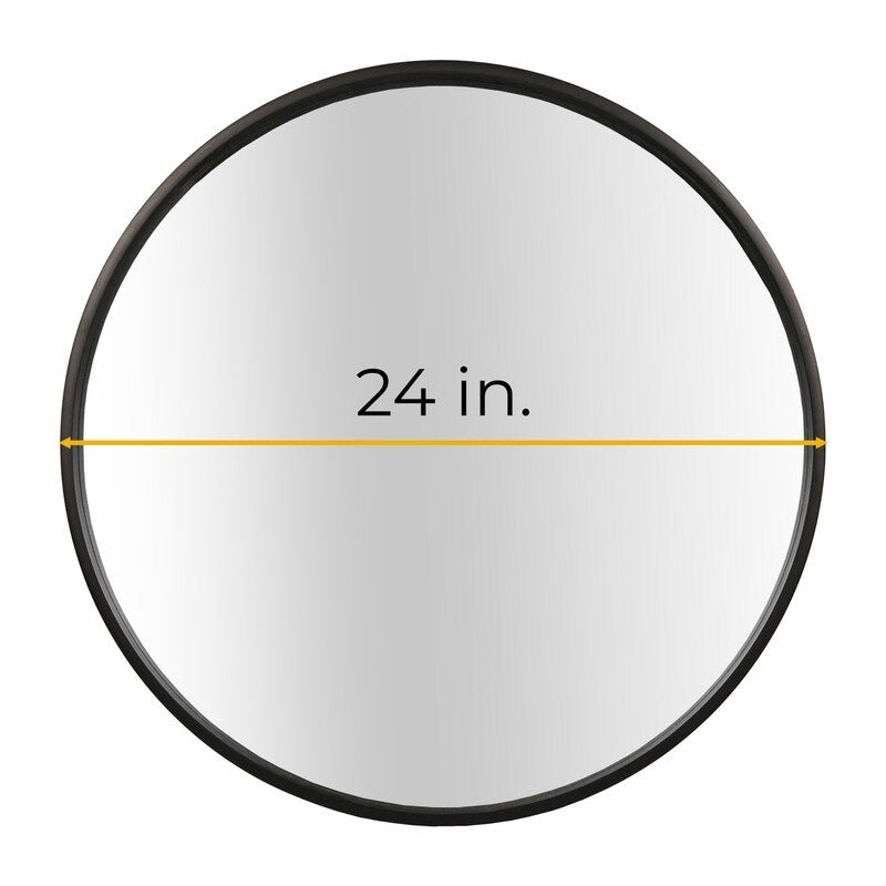 Miroir mural rond classique avec cadre en bois