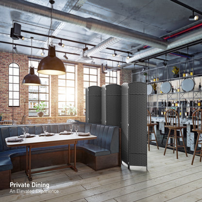 Séparateur de pièce Sorbus à 6 panneaux, cloison de séparation extra large et pliable, tissée à la main, à double charnière, en maille - 1,8 m