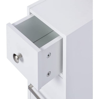 Meuble de rangement de salle de bain Spirich Home Slim, porte-papier toilette autoportant, tiroir coulissant pour meuble de salle de bain