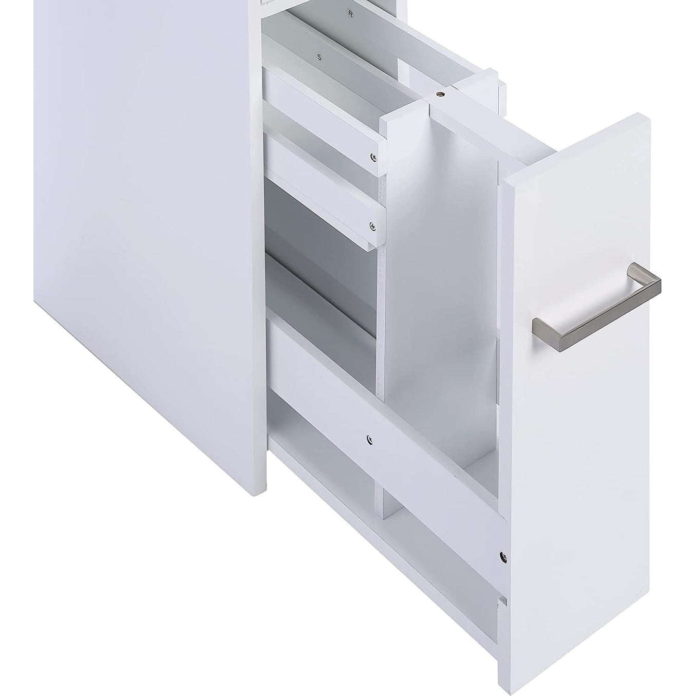 Meuble de rangement de salle de bain Spirich Home Slim, porte-papier toilette autoportant, tiroir coulissant pour meuble de salle de bain