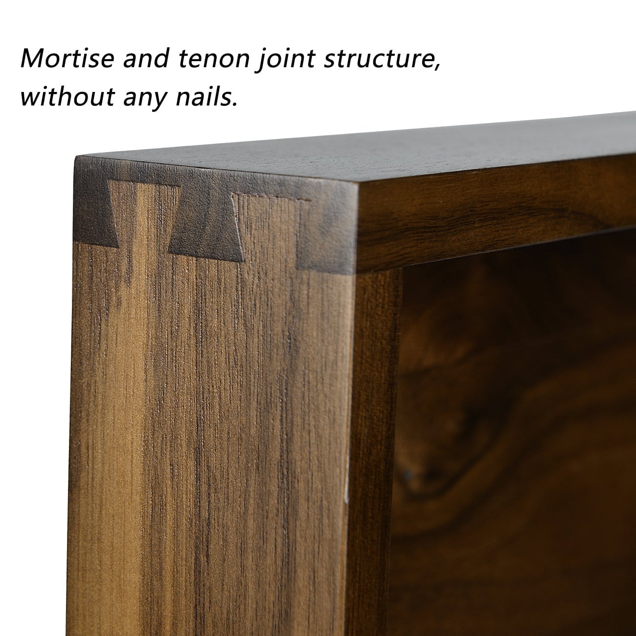 Plateau de service carré en bois de noyer noir KINWELL avec poignées