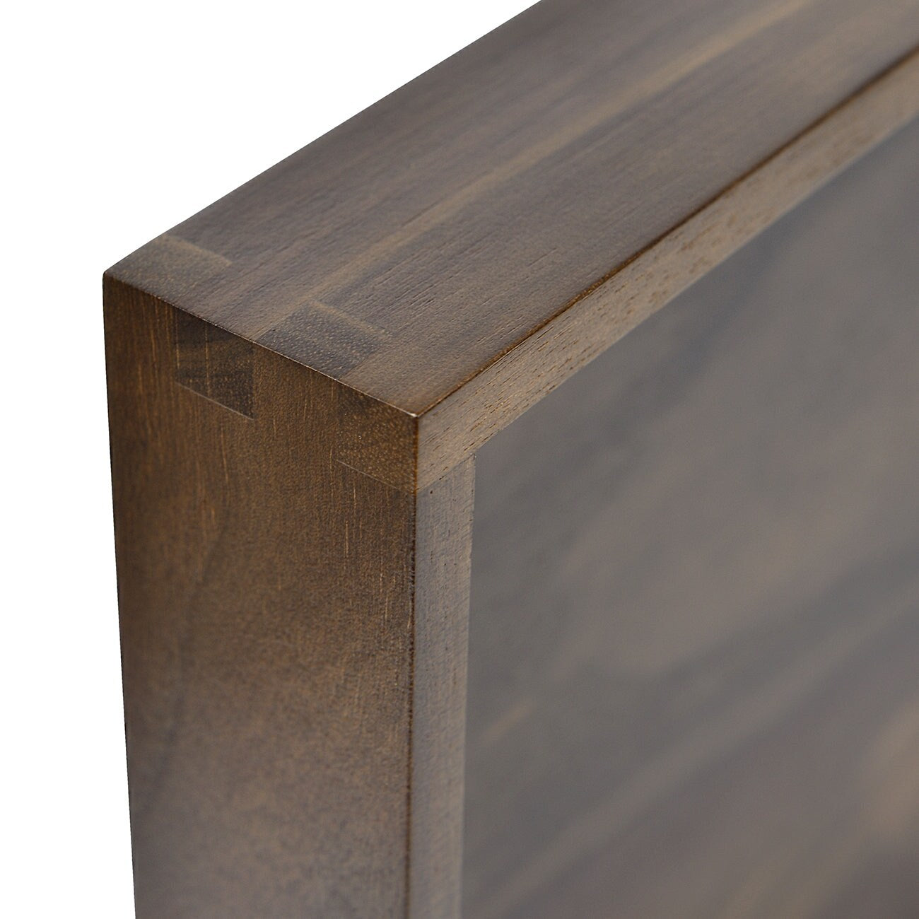 Plateau de service carré en bois de noyer noir KINWELL avec poignées