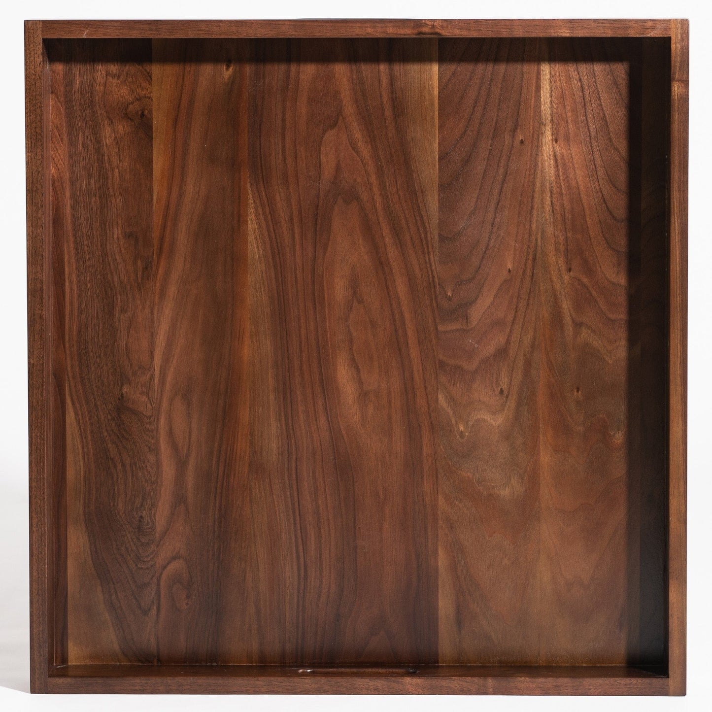 Plateau de service carré en bois de noyer noir KINWELL avec poignées