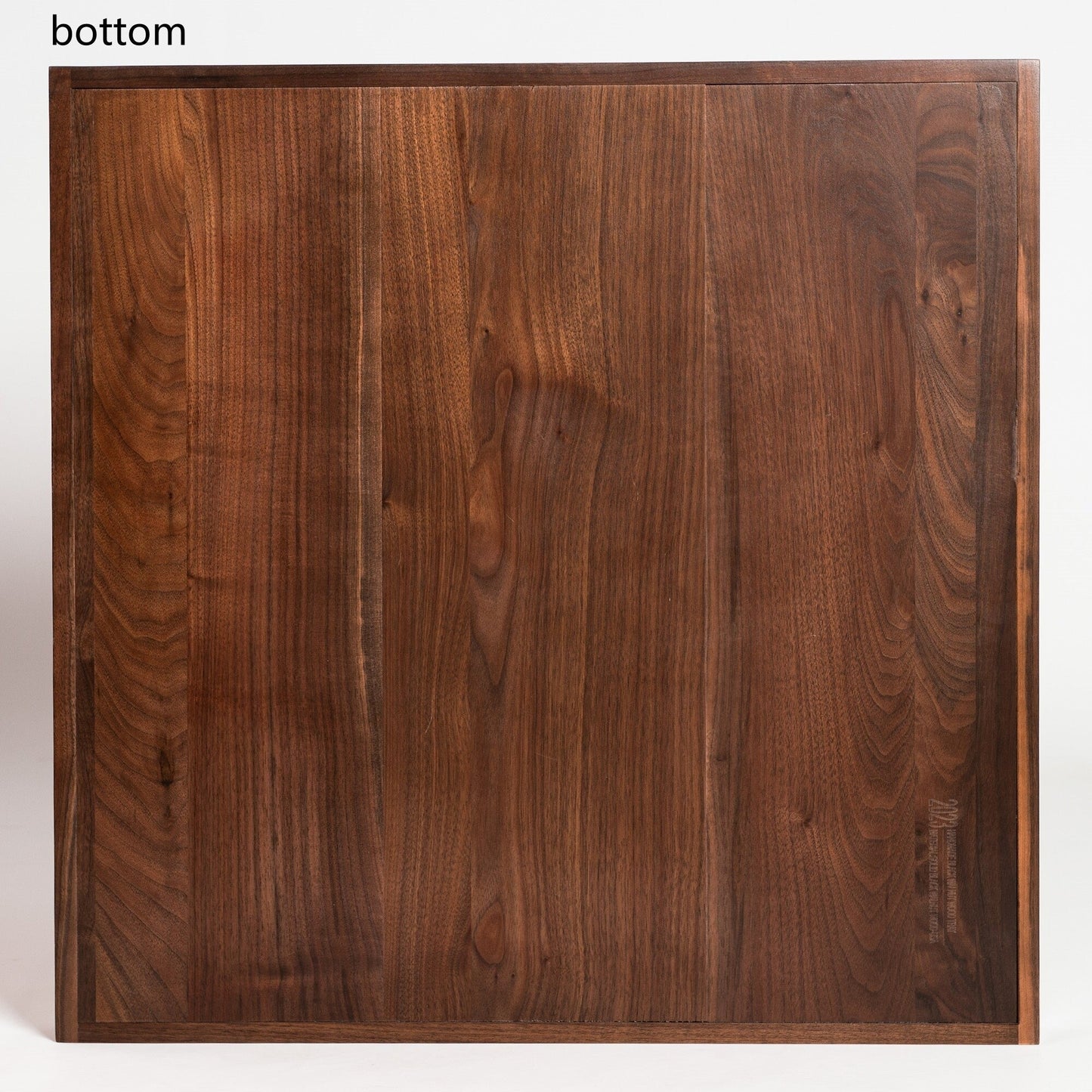 Plateau de service carré en bois de noyer noir KINWELL avec poignées