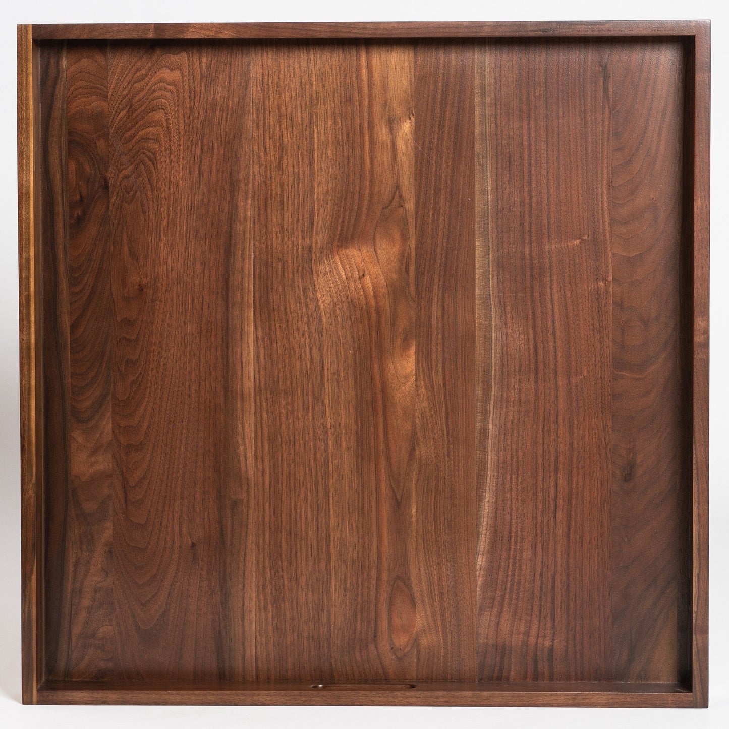 Plateau de service carré en bois de noyer noir KINWELL avec poignées