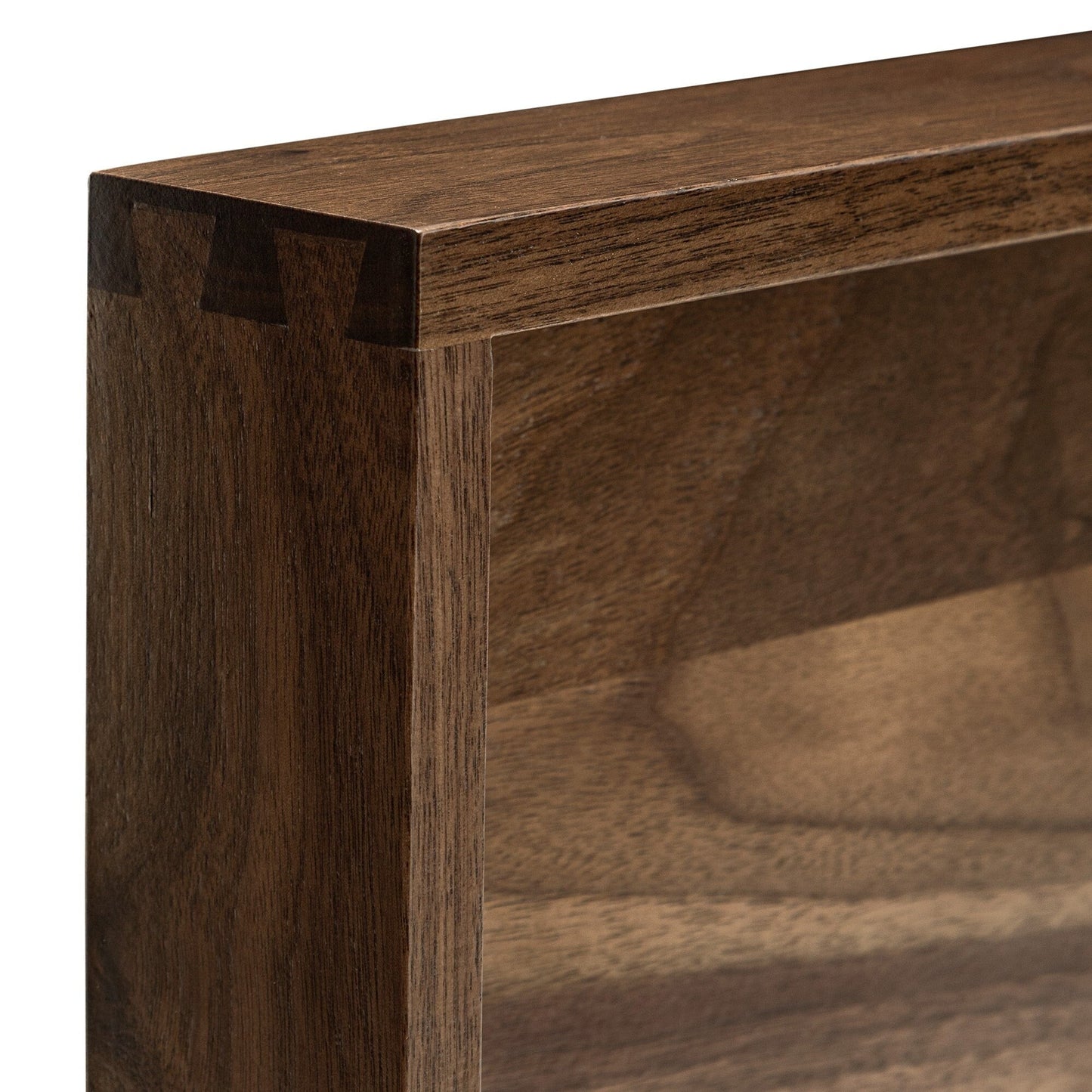 Plateau de service carré en bois de noyer noir KINWELL avec poignées