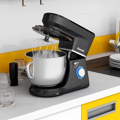 Batteur sur socle électrique à tête inclinable et batteur à 6 vitesses de 7,5 pintes