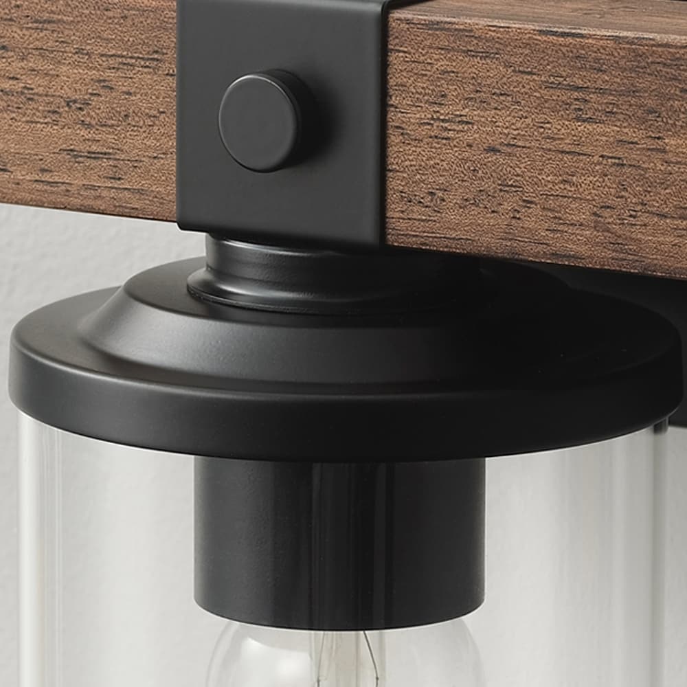 Applique murale de salle de bain Starsky 2, 3 ou 4 lampes en verre à intensité variable avec abat-jour cylindrique transparent