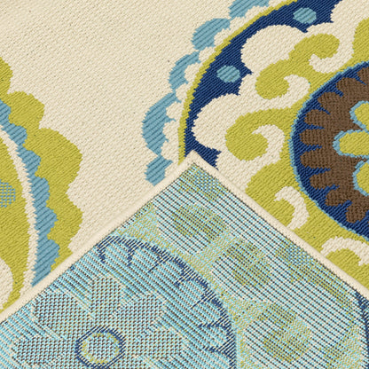 Tapis d'intérieur/extérieur Vista Home Catalina à médaillons floraux