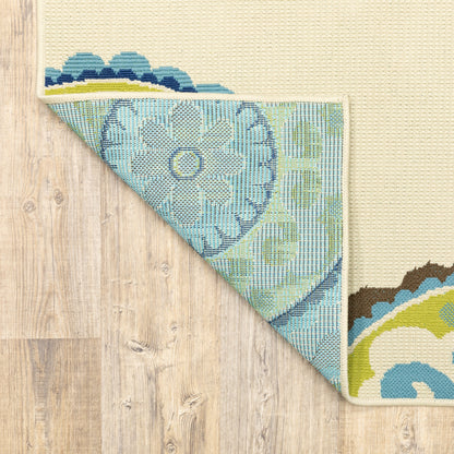 Tapis d'intérieur/extérieur Vista Home Catalina à médaillons floraux