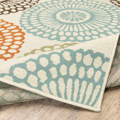 Tapis d'intérieur/extérieur multicolore Vista Home Malta Medallions