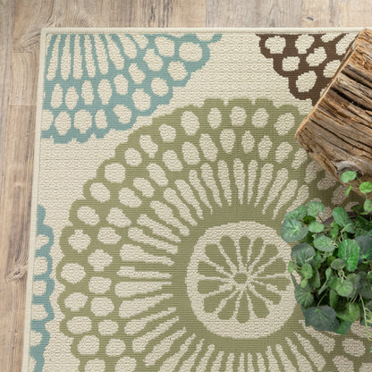 Tapis d'intérieur/extérieur multicolore Vista Home Malta Medallions