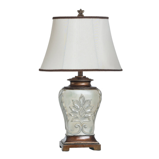Lampe de table StyleCraft Magonia – Crème, blanc cassé avec finition dorée antique