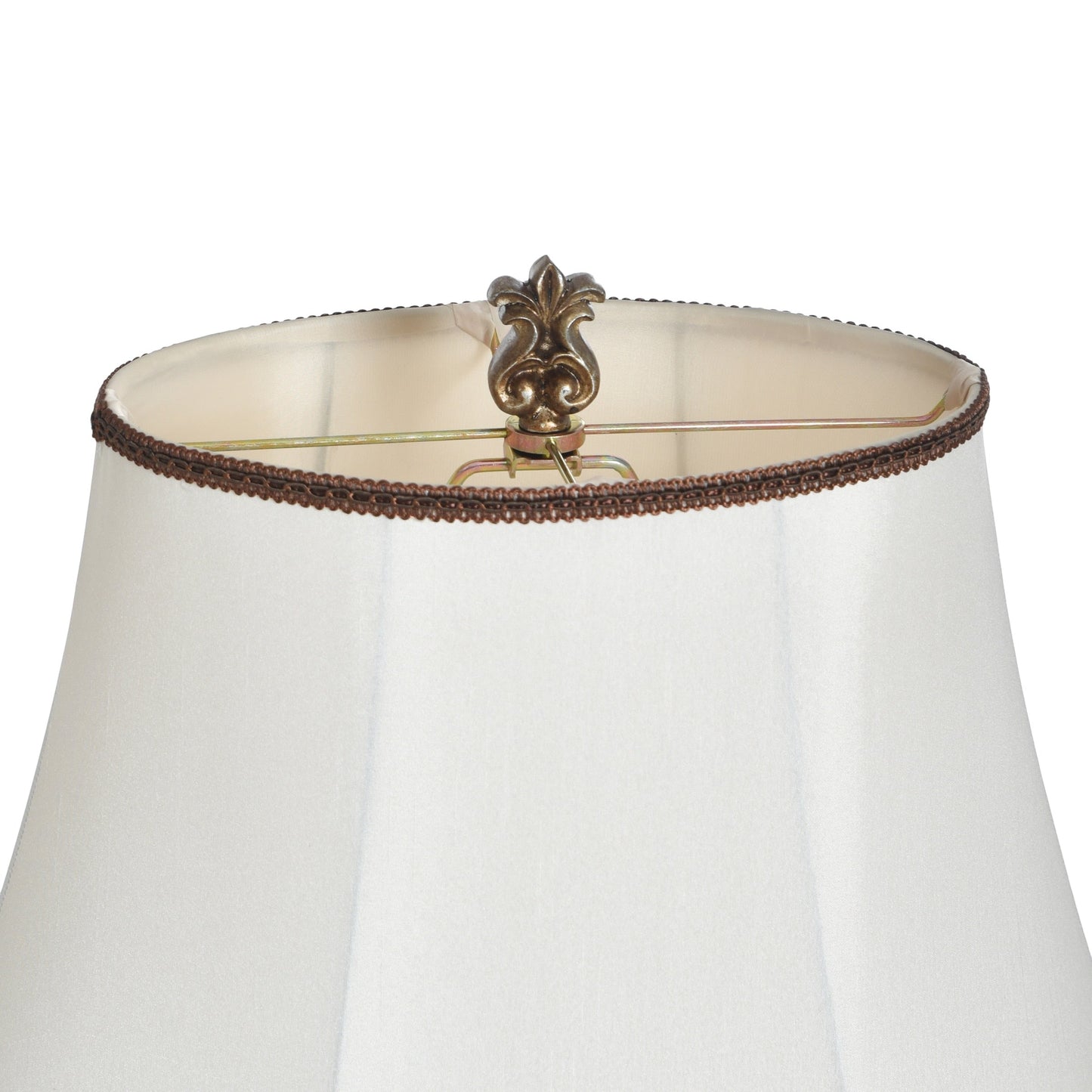 Lampe de table StyleCraft Magonia – Crème, blanc cassé avec finition dorée antique