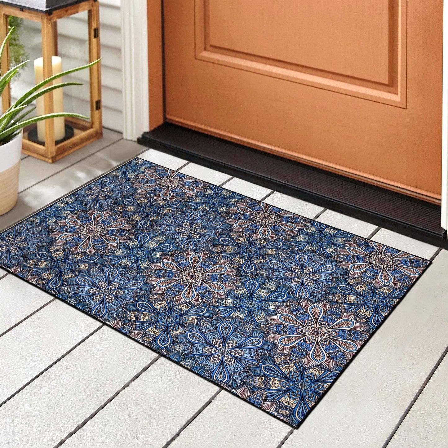 Tapis d'intérieur/extérieur antidérapant Superior Cassidy Floral Boho