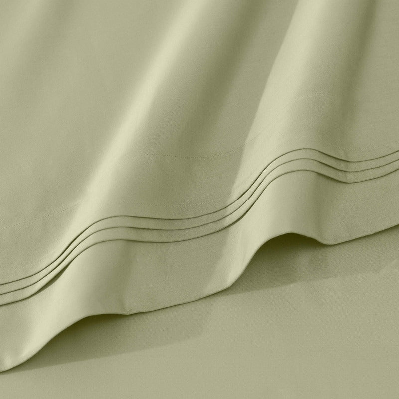 Parure de draps unie en coton égyptien de qualité supérieure 1000 fils au pouce carré