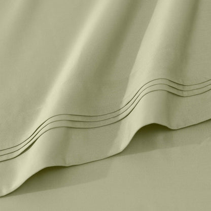 Parure de draps unie en coton égyptien de qualité supérieure 1000 fils au pouce carré