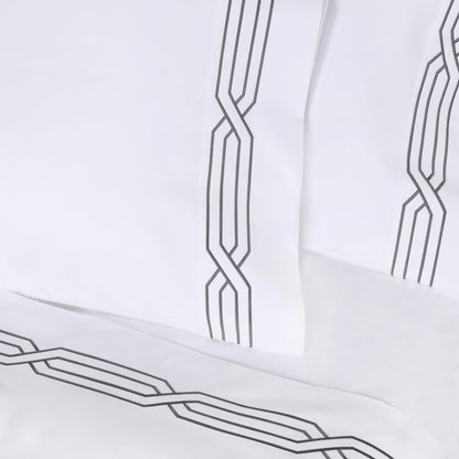 Parure de draps unie écologique en coton égyptien de qualité supérieure 1 200 fils