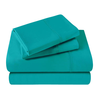 Ensemble de draps-housses en coton égyptien de qualité supérieure, 400 fils, uni, à poches profondes