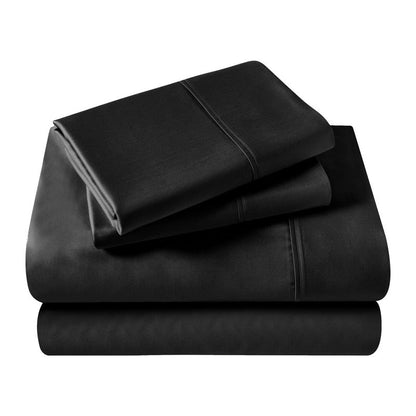 Ensemble de draps-housses en coton égyptien de qualité supérieure, 400 fils, uni, à poches profondes