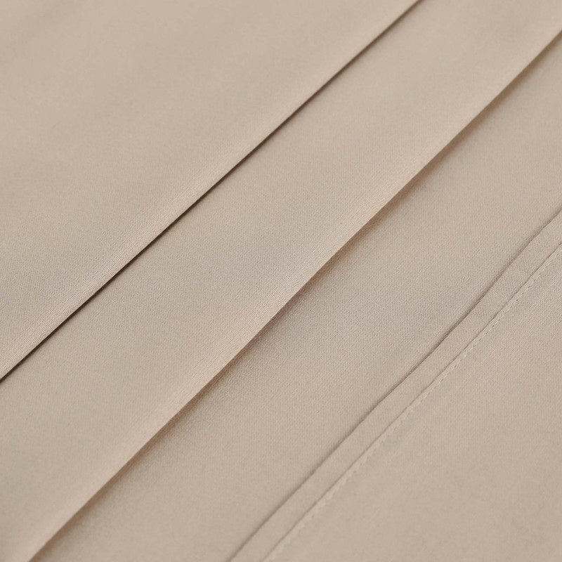 Ensemble de draps-housses en coton égyptien de qualité supérieure, 400 fils, uni, à poches profondes