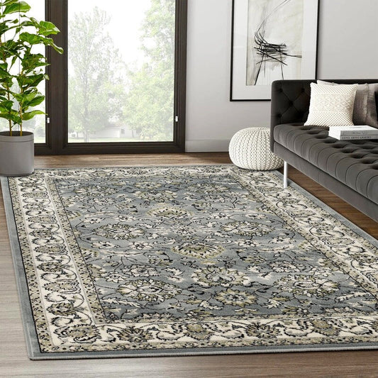 Tapis d'intérieur ou de couloir Superior Lille Classic à motif floral médaillon