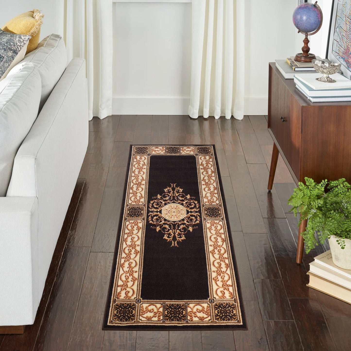 Tapis d'intérieur grand format de style traditionnel de qualité supérieure