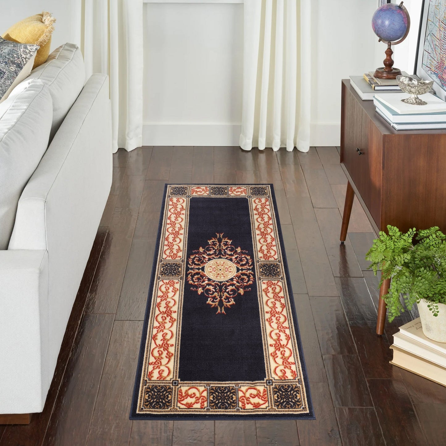 Tapis d'intérieur grand format de style traditionnel de qualité supérieure