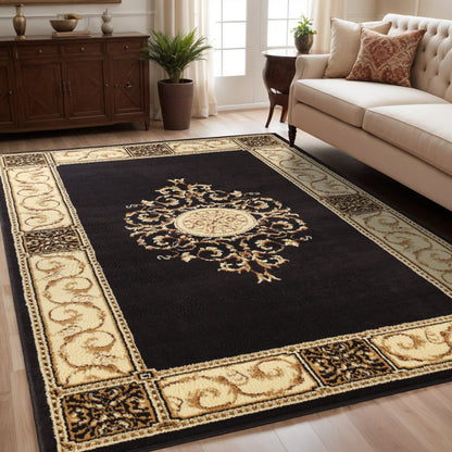 Tapis d'intérieur grand format de style traditionnel de qualité supérieure