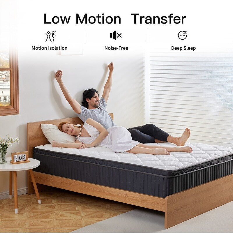 Matelas hybride SweDrea 12 po en mousse à mémoire de forme infusée de gel, rafraîchissant et respirant, certifié CertiPUR-US, SGS et OEKO-TEX