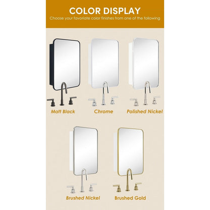 Armoire à pharmacie encastrée ou en saillie TEHOME Garnes avec étagères réglables