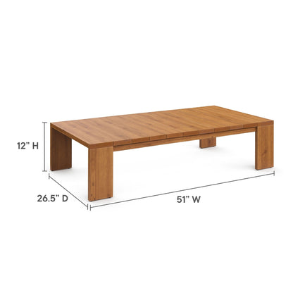 Ensemble de meubles de patio extérieur Tahoe en bois d'acacia, 5 pièces