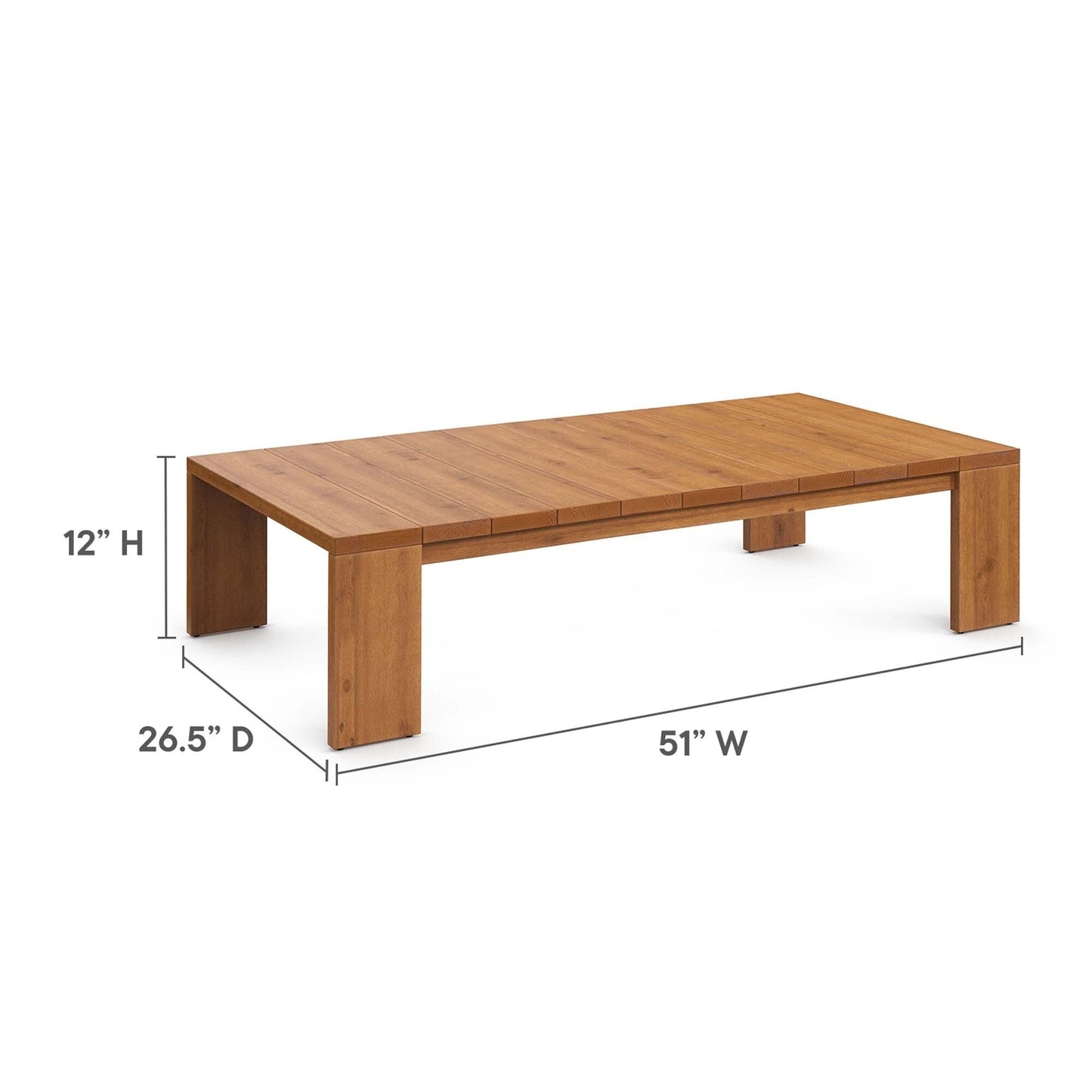 Ensemble de meubles de patio extérieur Tahoe en bois d'acacia, 5 pièces