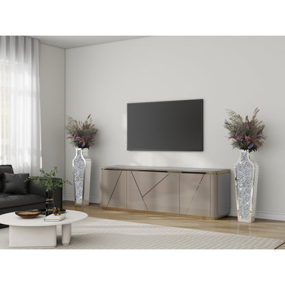 Grand vase de sol en diamant concassé